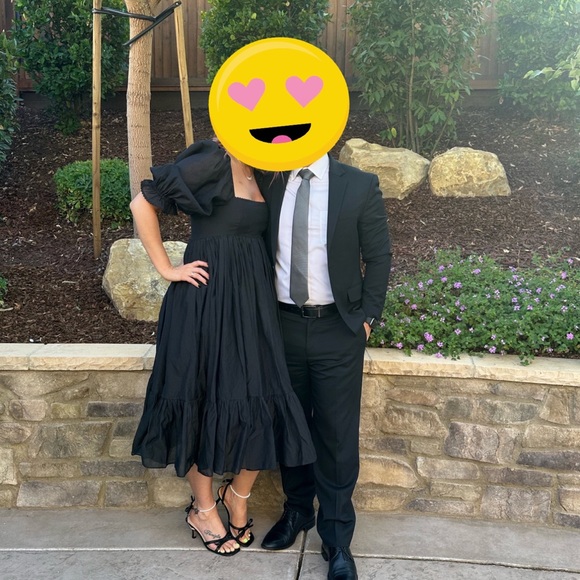 Selkie French Puff Caviar Dress - Medium Black - Picture 3 of 3